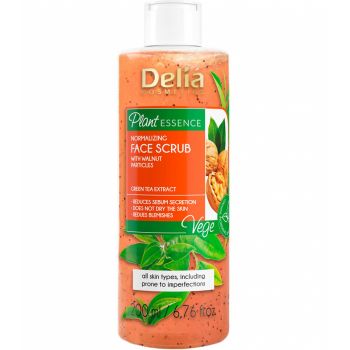 Scrub facial cu particule de nuca, 95% Ingrediente Naturale, Anti Sebum, Delia Cosmetics, 200 ml Scrub facial cu particule de nuca, 95% Ingrediente Naturale, Anti Sebum, Delia Cosmetics, 200 ml