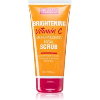 Scrub Facial cu Vitamina C, Efect de luminozitate si hidratare, Beauty Formulas, 150 ml