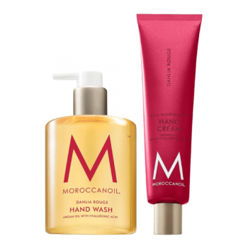 Set pentru ingrijire a mainilor Moroccanoil Hand Care Dahlia Rouge 1x360ml 1x100ml