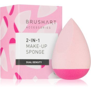 BrushArt Make-up Sponge 2-in-1 Dual density burete precizie pentru fond de ten 2 in 1 de firma original