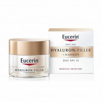 Crema de zi SPF 15 Hyaluron Filler + Elasticity Eucerin, 50 ml