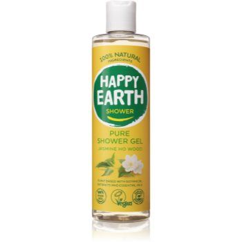 Happy Earth 100% Natural Shower Gel Jasmine Ho Wood gel de duș