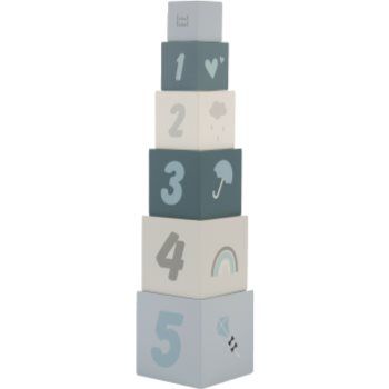 Label Label Stacking Blocks Numbers cuburi din lemn