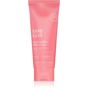 Sand & Sky Australian Pink Clay Micro-Exfoliating Face Scrub gel de curățare micro-exfoliant faciale ieftin