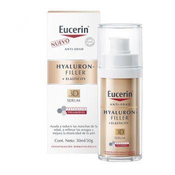 Ser 3D impotriva ridurilor Hyaluron Filler + Elasticity Eucerin, 30 ml ieftin