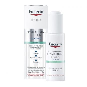 Ser pentru netezirea ridurilor Hyaluron Filler 3 X Effect Eucerin, 30 ml ieftin