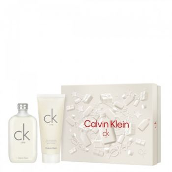 Set Cadou Calvin Klein CK One, Apa de toaleta (Continut set: 200 ml Apa de Toaleta + 200 ml Lotiune de Corp)