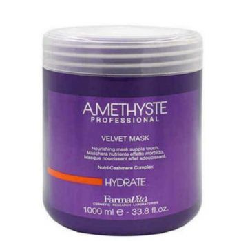 Masca profesionala hidratanta pentru par uscat si sensibil, Farmavita Amethyste Velvet Hydrate, 1000 ml