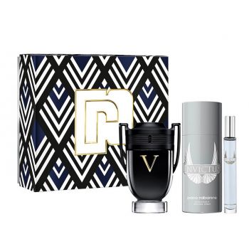 Set cadou Paco Rabanne Invictus Victory, Barbati, Apa de Parfum, 100 ml + Deodorant Spray, 150 ml + mini Apa de Parfum, 10 ml ieftin