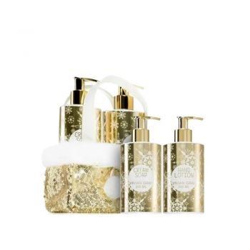 Set cadou Vivian Golden Glitters, Sapun lichid, 250 ml + Crema de maini, 250 ml ieftin