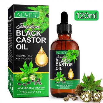 Ulei premium de Ricin 100% Natural pentru cresterea parului, genelor, sprancenelor si unghiilor, Aliver 120 ml