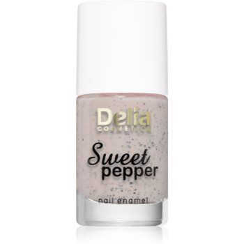 Delia Cosmetics Sweet Pepper Black Particles lac de unghii ieftin