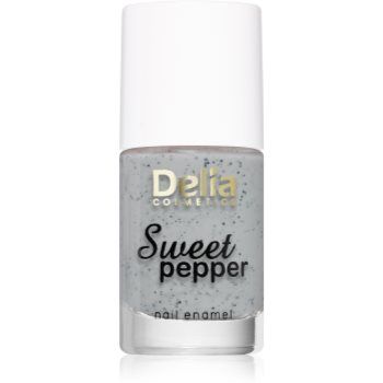 Delia Cosmetics Sweet Pepper Black Particles lac de unghii ieftin