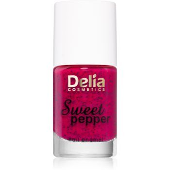 Delia Cosmetics Sweet Pepper Black Particles lac de unghii ieftin