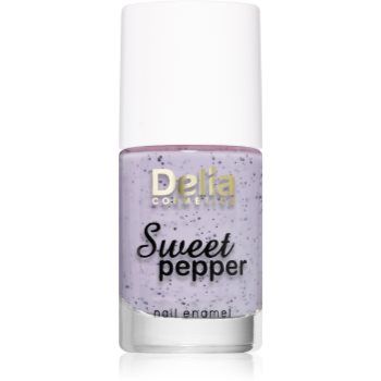 Delia Cosmetics Sweet Pepper Black Particles lac de unghii ieftin
