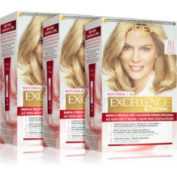 L’Oréal Paris Excellence Creme culoare par 9.1(ambalaj economic) culoare ieftina