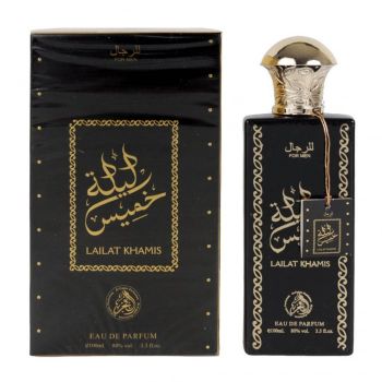 Parfum oriental pentru barbati Lailat Khamis by Al-Fakhr Eau De Parfum, 100 ml la reducere