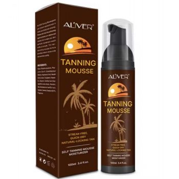 Spuma Autobronzanta premium cu efect instant, rezistenta la apa, Aspect Natural, Aliver, 100 ml