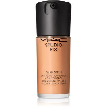 MAC Cosmetics Studio Fix Fluid SPF 15 24HR Matte Foundation + Oil Control machiaj cu efect matifiant SPF 15 ieftin