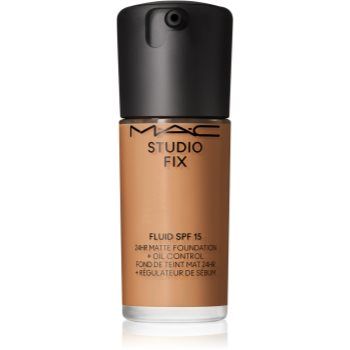 MAC Cosmetics Studio Fix Fluid SPF 15 24HR Matte Foundation + Oil Control machiaj cu efect matifiant SPF 15 ieftin