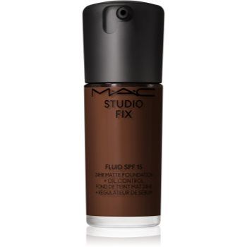 MAC Cosmetics Studio Fix Fluid SPF 15 24HR Matte Foundation + Oil Control machiaj cu efect matifiant SPF 15