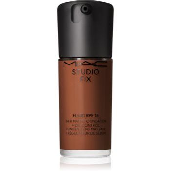 MAC Cosmetics Studio Fix Fluid SPF 15 24HR Matte Foundation + Oil Control machiaj cu efect matifiant SPF 15