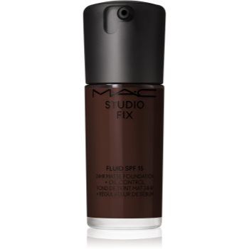 MAC Cosmetics Studio Fix Fluid SPF 15 24HR Matte Foundation + Oil Control machiaj cu efect matifiant SPF 15 ieftin