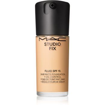 MAC Cosmetics Studio Fix Fluid SPF 15 24HR Matte Foundation + Oil Control machiaj cu efect matifiant SPF 15 ieftin