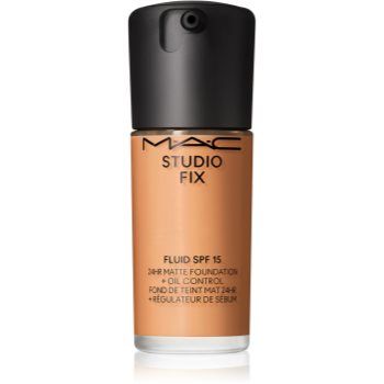 MAC Cosmetics Studio Fix Fluid SPF 15 24HR Matte Foundation + Oil Control machiaj cu efect matifiant SPF 15 ieftin