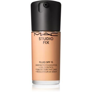 MAC Cosmetics Studio Fix Fluid SPF 15 24HR Matte Foundation + Oil Control machiaj cu efect matifiant SPF 15