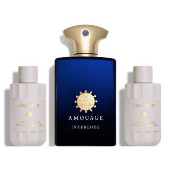 Set cadou Amouage Interlude, Barbati, Apa de Parfum, 100 ml + Gel de dus 2 x 60 ml de firma original