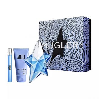 Set cadou Thierry Mugler Angel, Femei, Apa de Parfum, 50 ml + Lotiune de corp 50 ml + mini Apa de parfum 10 ml de firma original