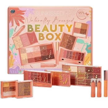 Set Machiaj, Sunkissed, Naturally Bronzed, Beauty Box, 8 Produse pentru Ten, Ochi si Buze