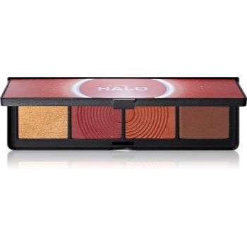 Smashbox Halo Sculpt + Glow Face Palette paletă cu iluminatoare și farduri de obraz