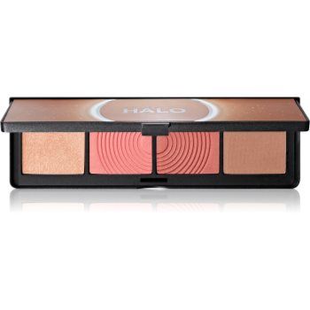 Smashbox Halo Sculpt + Glow Face Palette paletă cu iluminatoare și farduri de obraz