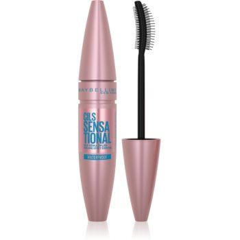 Maybelline Lash Sensational mascara rezistent la apa pentru alungire, rotire si volum