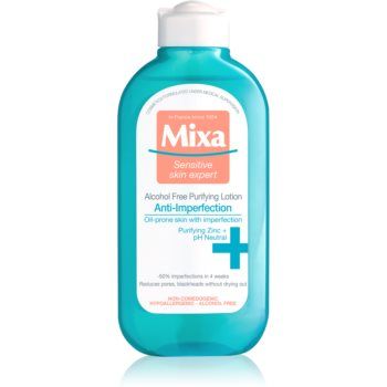 MIXA Anti-Imperfection apa pentru curatarea tenului fară alcool