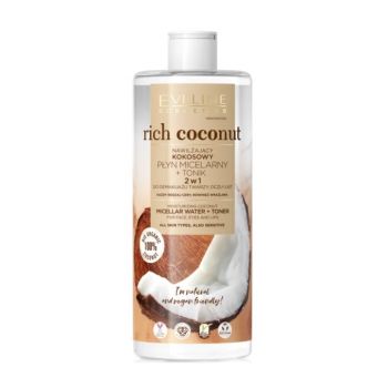 Apa micelară 2 în 1 Rich Coconut Eveline Cosmetics, 500 ml