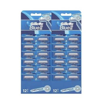 Aparat de Ras cu 2 Lame - Gillette Blue II Chromium, 24 buc la reducere