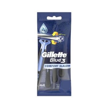 Aparat de Ras cu 3 Lame - Gillette Blue 3 Comfort Slalom, 12 buc la reducere