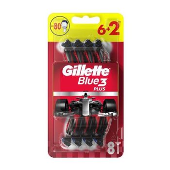 Aparat de Ras cu 3 Lame - Gillette Blue 3 Plus Nitro, 8 buc