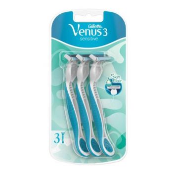 Aparat de Ras cu 3 Lame pentru Piele Sensibila - Gillette Venus Sensitive, 3 buc