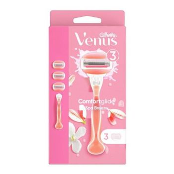 Aparat de Ras cu Aroma de Ceai Alb + 3 Rezerve pentru Femei - Gillette Venus Comfortglide Spa Breeze, 1 buc