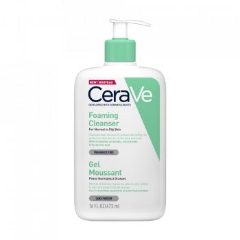 Gel de curatare spumant CeraVe pentru piele normal-grasa (Gramaj: 1000 ml, Concentratie: Gel de curatare) ieftin