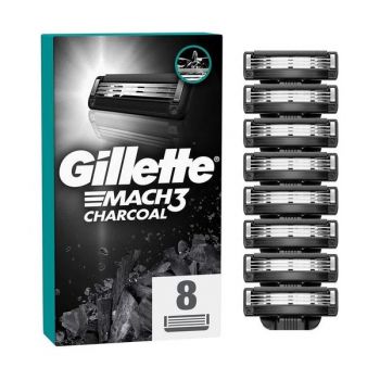 Rezerve Aparat de Ras - Gillette Mach 3 Charcoal, 8 buc