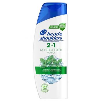 Sampon Mentolat Antimatreata - Head&Shoulders Anti-dandruff Shampoo & Conditioner 2in1 Menthol Fresh, 330 ml
