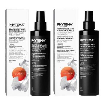 Set 2 x Tratament repigmentare pentru par alb sau grizonat, Ultra+, Positiv'Hair, Phytema 150ml + 150ml