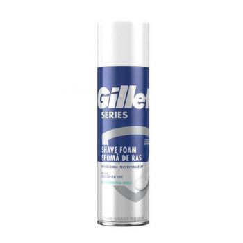 Spuma de Ras cu Efect Revitalizant, cu Ceai Verde - Gillette Shave Foam Revitalizing with Green Tea, 250 ml de firma original