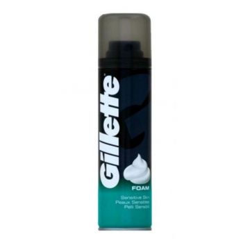 Spuma de Ras pentru Piele Sensibila - Gillette Foam Regular Sensitive Skin, 300 ml de firma original