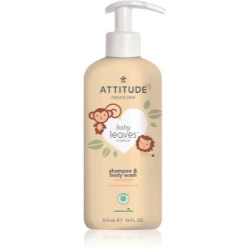 Attitude Baby Leaves Pear Nectar 2 in 1 gel de dus si sampon pentru copii